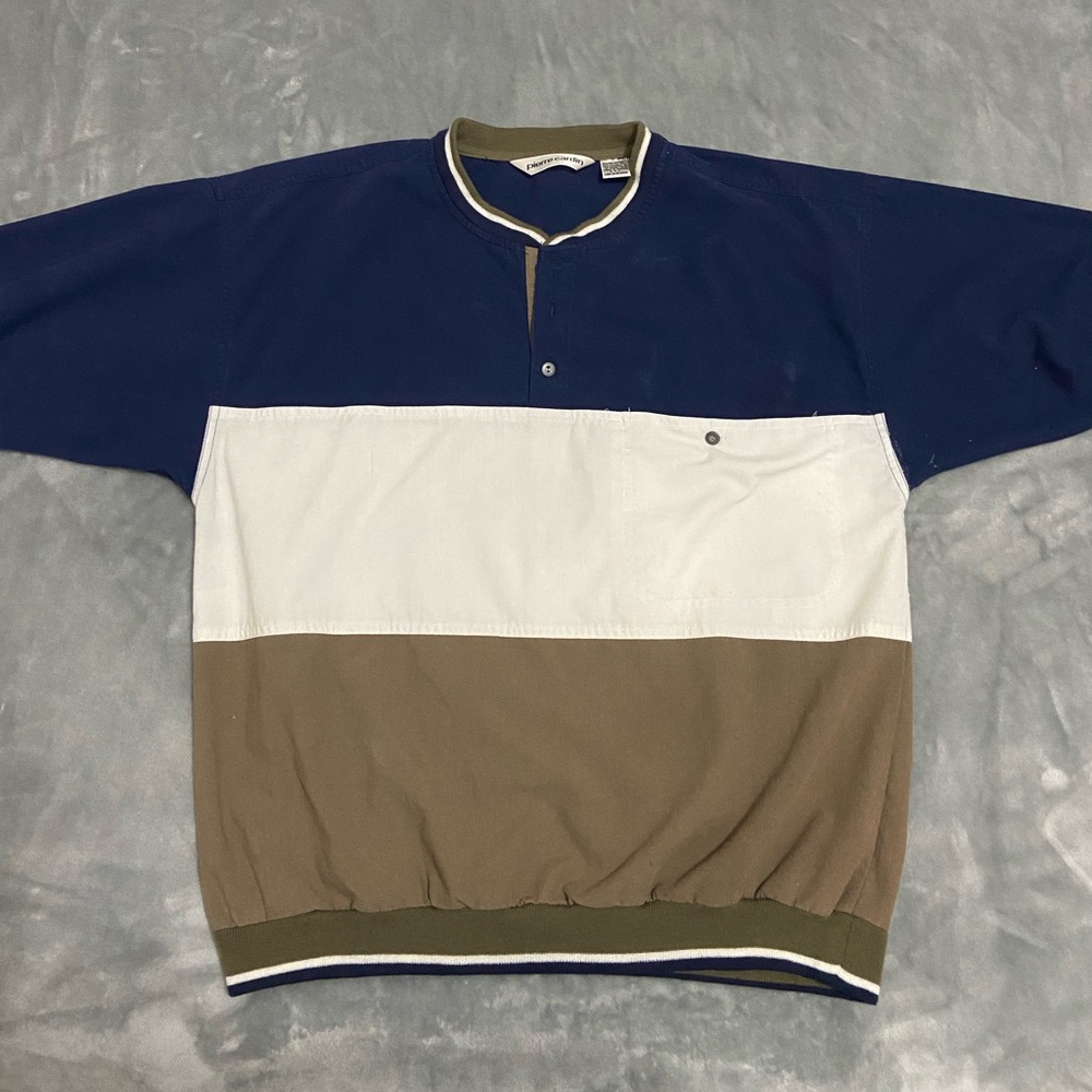 Vintage Retro Pierre Cardin Button Collard Shirt Large